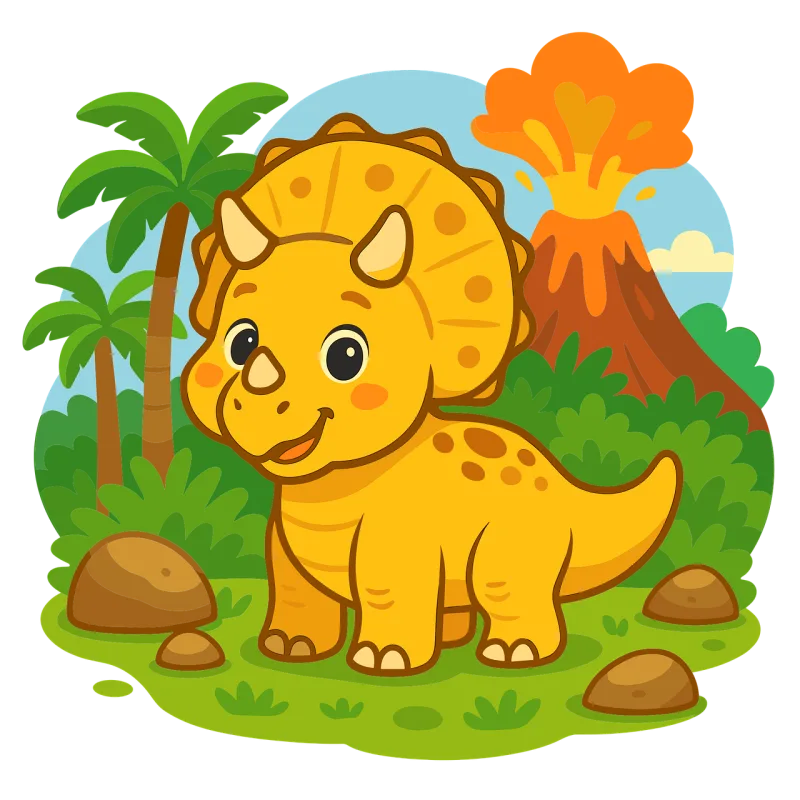 Dinosaur Triceratops Nature Stickdatei – Natur