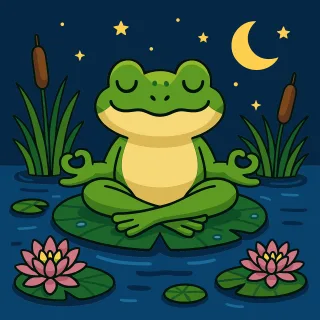 Ai generated Frog Pond Stickdatei