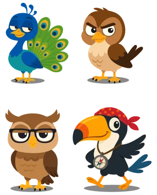 Ai generated Peacock Owl Stickdatei