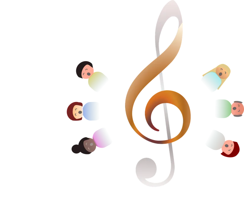 To sing Choir Campfire Stickdatei – Musik