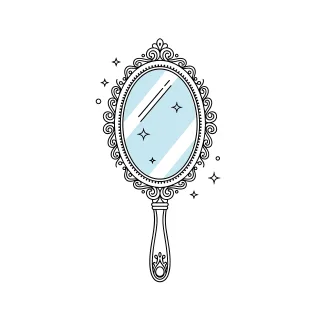 Mirror Hand Beauty Stickdatei
