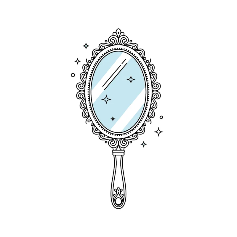 Mirror Hand Beauty Stickdatei – Kinder