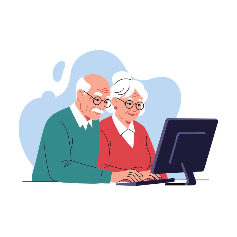 Seniors Technology Computer Stickdatei – Herzen & Liebe