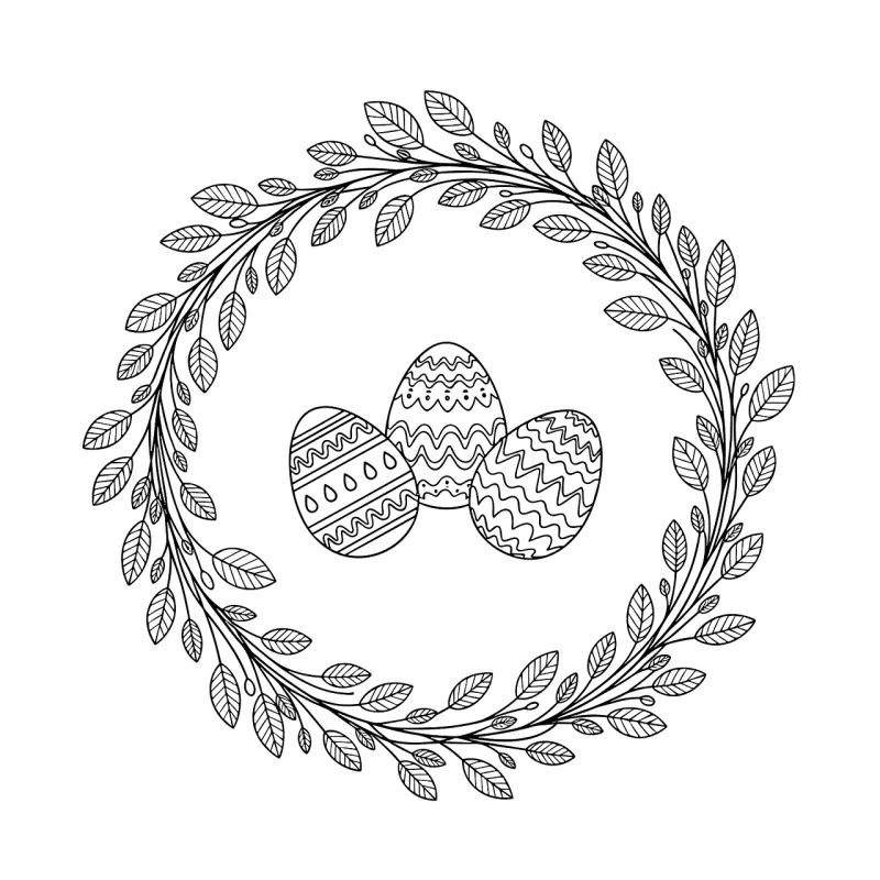 Easter Wreath Eggs Stickdatei – Weihnachten