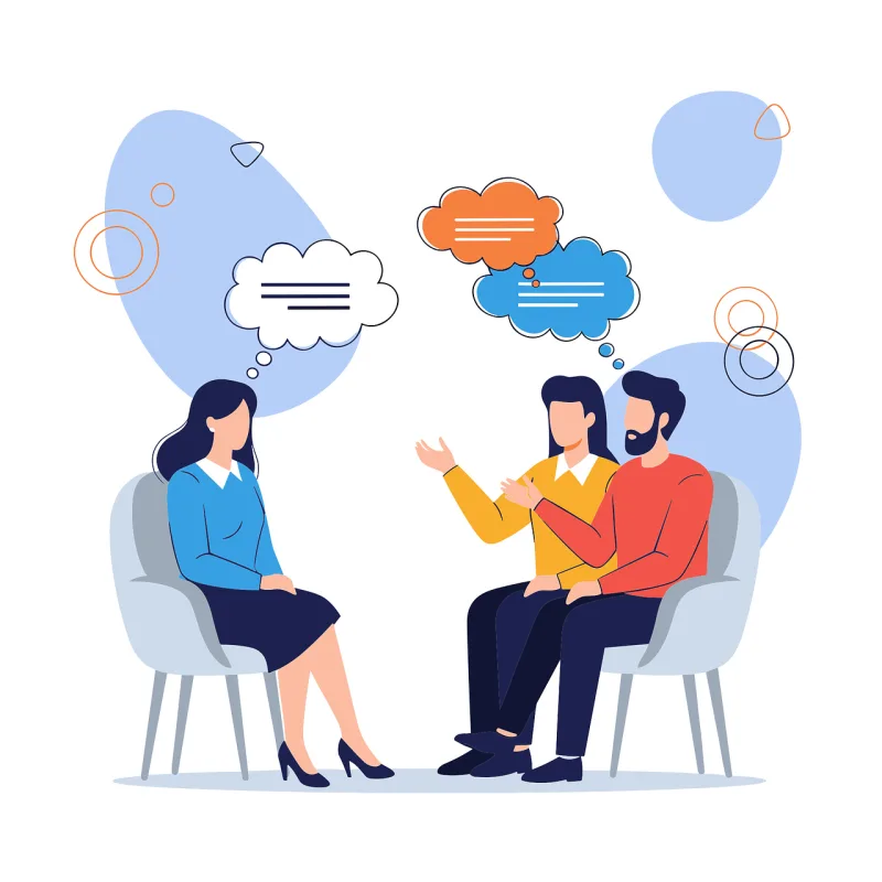 Therapy Counseling Couple Stickdatei – Herzen & Liebe