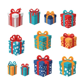 Gift Present Box Stickdatei