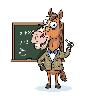 Ai generated Horse Teacher Stickdatei – Essen & Trinken