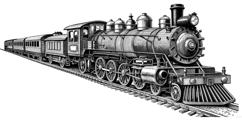 Train Locomotive Rail Stickdatei – Fahrzeuge