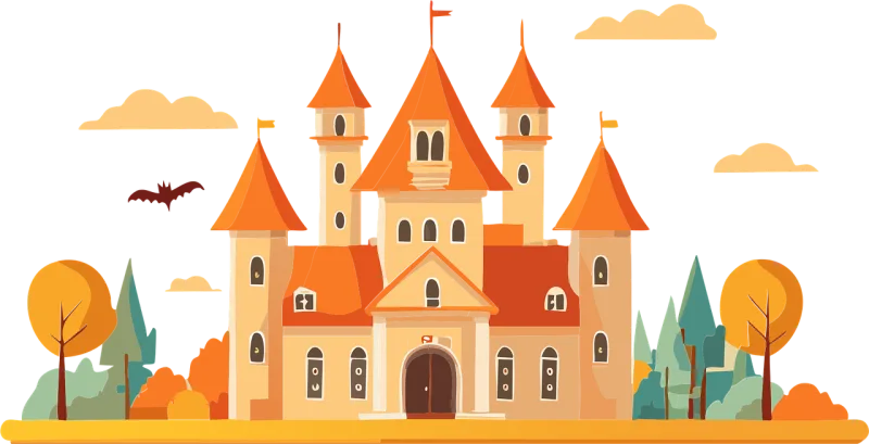 Castle House Cartoon Stickdatei – Kinder