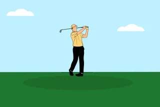 Golf Golfer Nature Stickdatei
