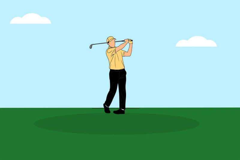 Golf Golfer Nature Stickdatei – Sport