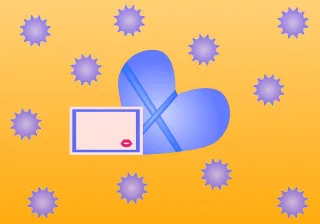 Heart Copy space To dedicate Stickdatei