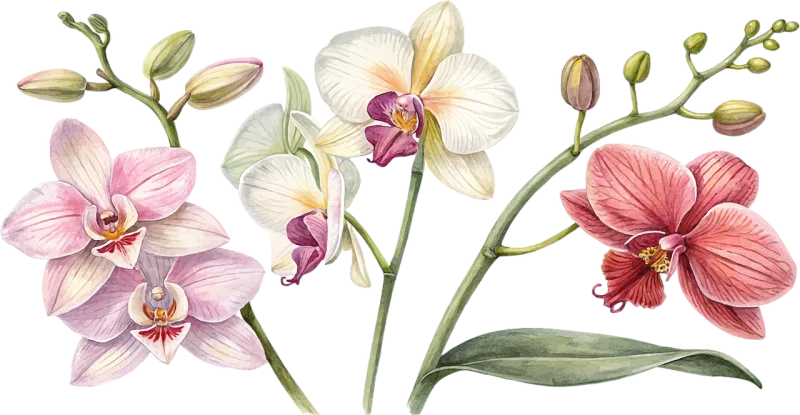 Watercolor Flower Pink Stickdatei – Blumen