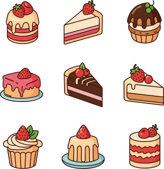 Cake Dessert Cupcake Stickdatei