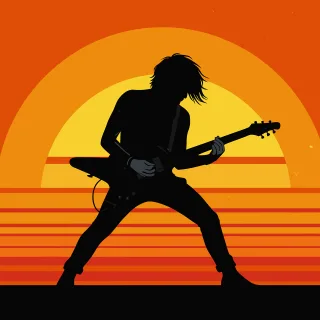 Guitar player Guitar Music Stickdatei