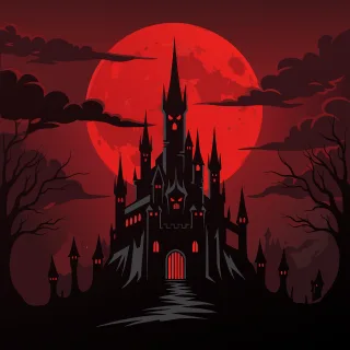 Castle Fortress Halloween Stickdatei – Kinder