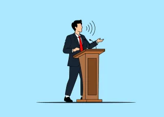 Public speaking Speaker Presentation Stickdatei