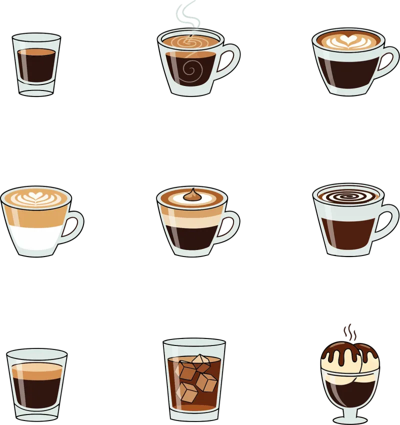 Coffee Drink Beverage Stickdatei – Essen & Trinken
