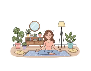 Meditation Yoga Relaxation Stickdatei