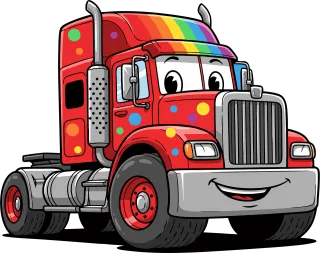 Tractor Truck Transport Stickdatei
