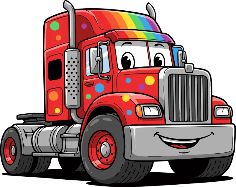Tractor Truck Transport Stickdatei – Fahrzeuge