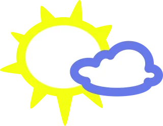 Sunny Cloudy Sun Stickdatei