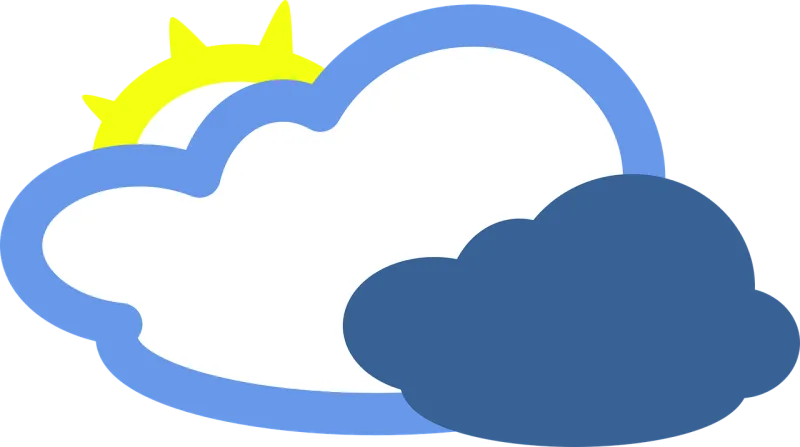Cloudy Sunny Cloud Stickdatei – Natur