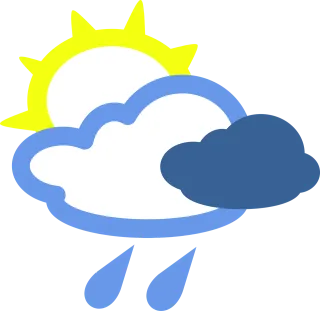 Cloudy Sunny Sun Stickdatei