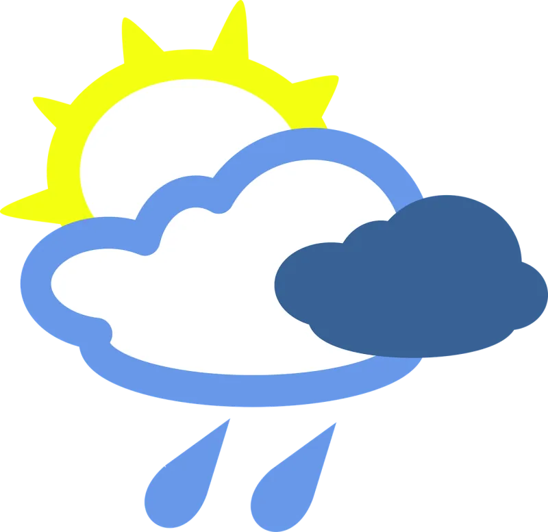 Cloudy Sunny Sun Stickdatei – Natur