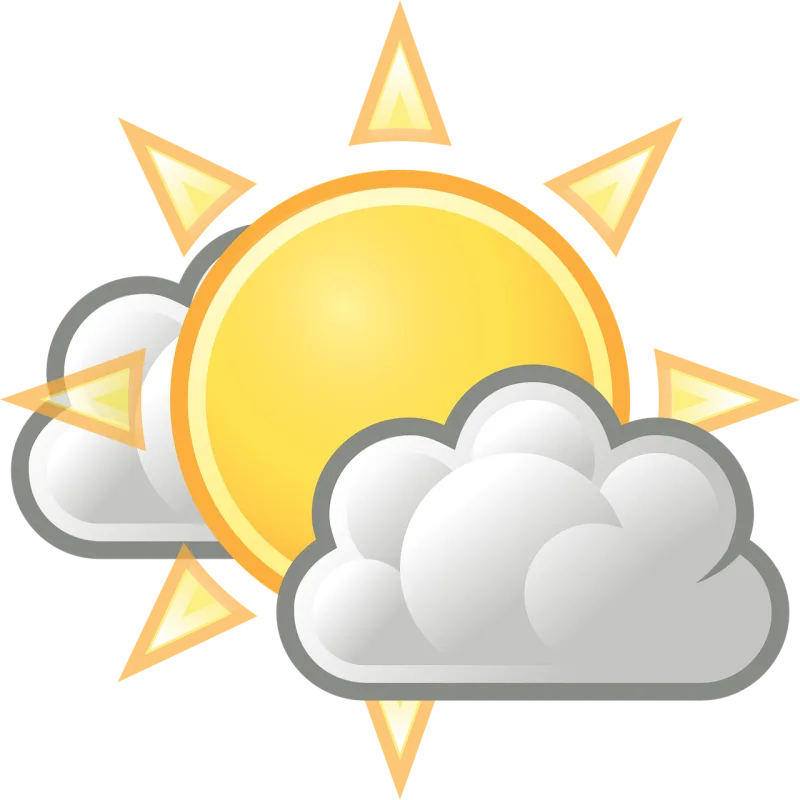 Warm Sunny Cloudy Stickdatei – Natur