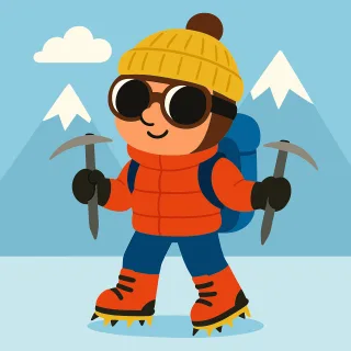 Mountaineering Mountain climbing Alpinist kid Stickdatei