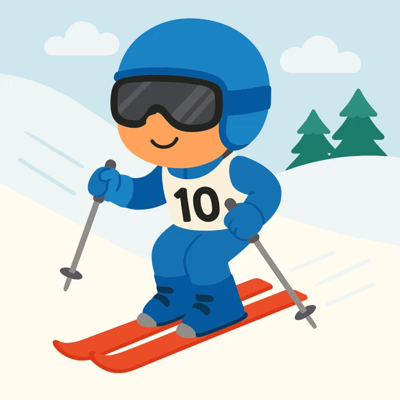 Skiing Ski race Ski kid Stickdatei – Sport