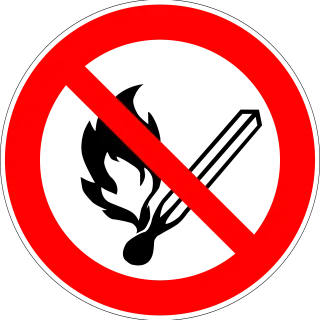 Fire Open flames Prohibited Stickdatei