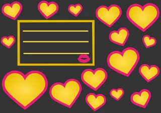 Hearts Copy space Symbol Stickdatei