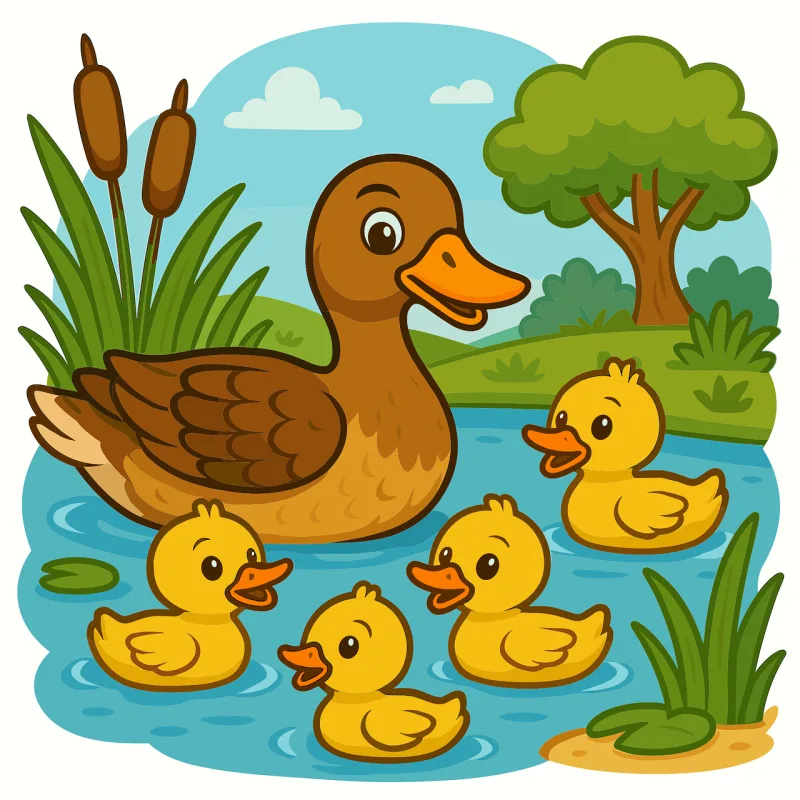 Duck Ducklings Pond Stickdatei – Sport