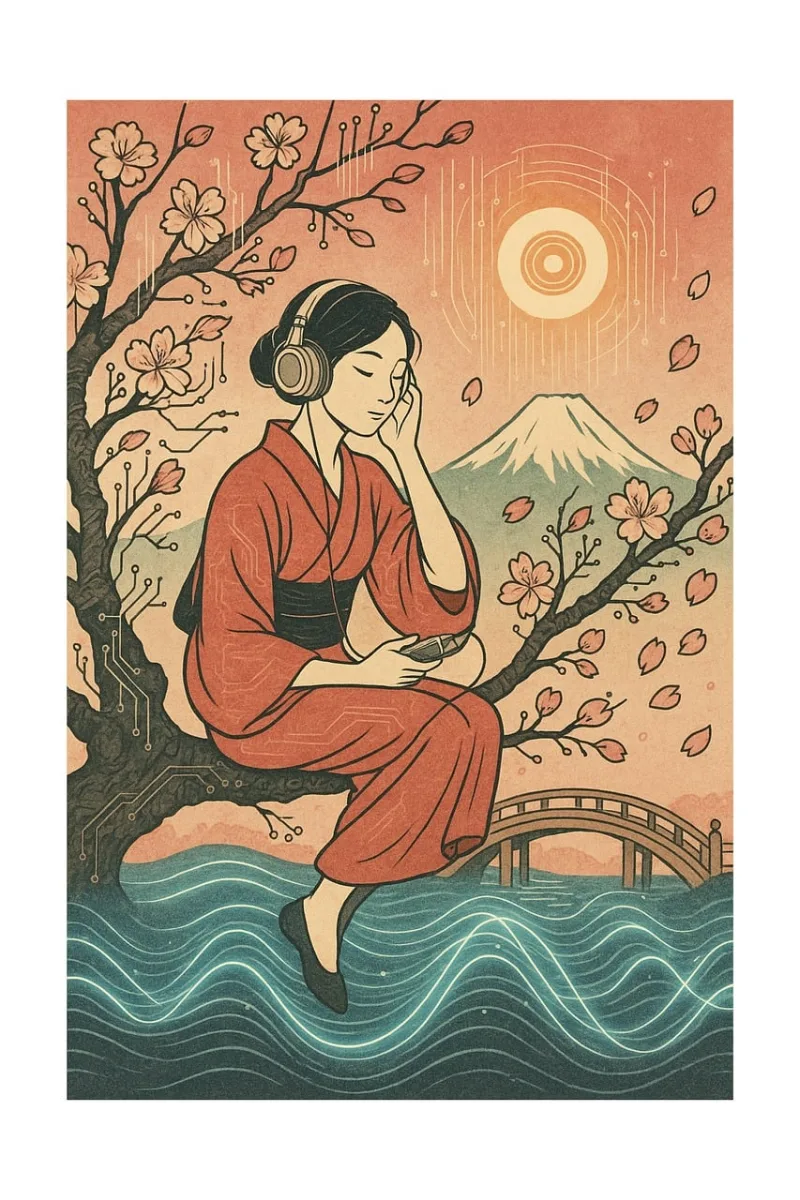 Japan Kimono Woman Stickdatei – Musik