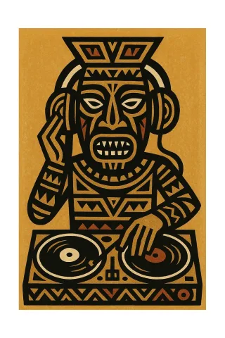 Tribal dj Aztec art Mayan design Stickdatei