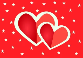 Love card Copy space Hearts Stickdatei – Herzen & Liebe