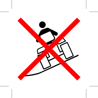 Do not operate on slope Warning Danger Stickdatei – Fahrzeuge