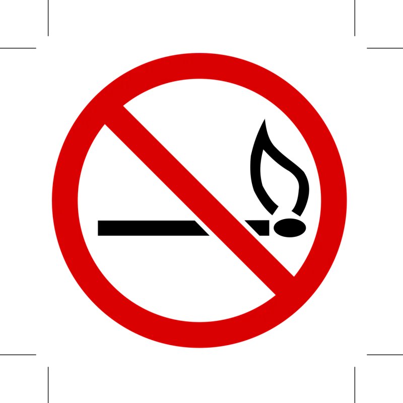 No fire Flames Prohibited Stickdatei – Fahrzeuge