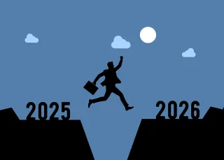 Man Cliff New year Stickdatei