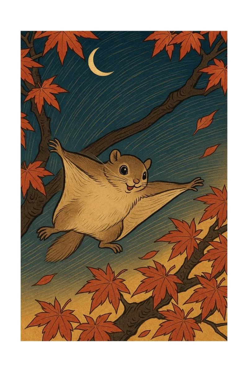 Flying squirrel Squirrel Autumn Stickdatei – Natur