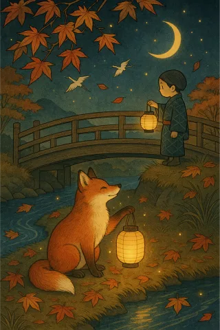 Autumn Fall Fox Stickdatei