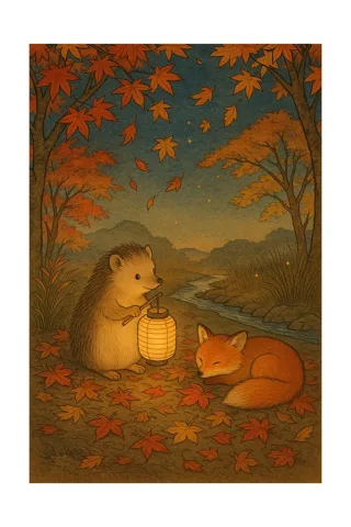 Autumn Fall Hedgehog Stickdatei – Tiere