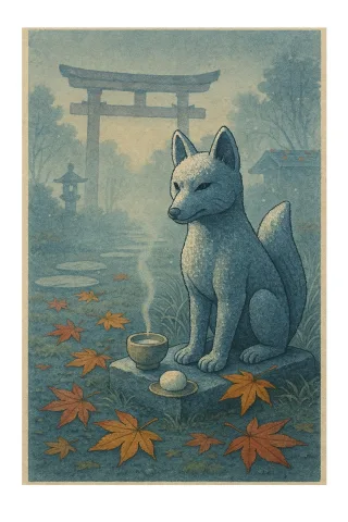 Fox Shrine Torii Stickdatei – Tiere