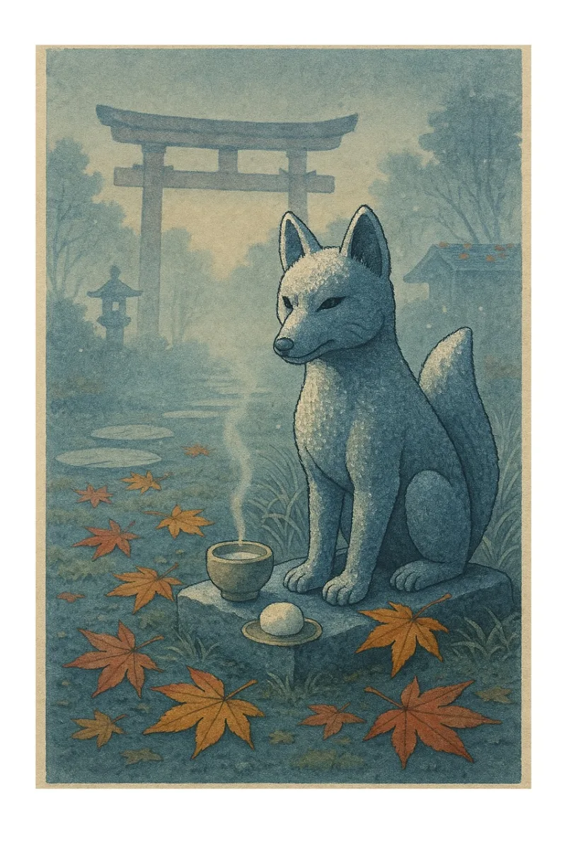 Fox Shrine Torii Stickdatei – Tiere