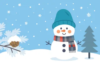 Winter Snowman Wintry Stickdatei – Weihnachten
