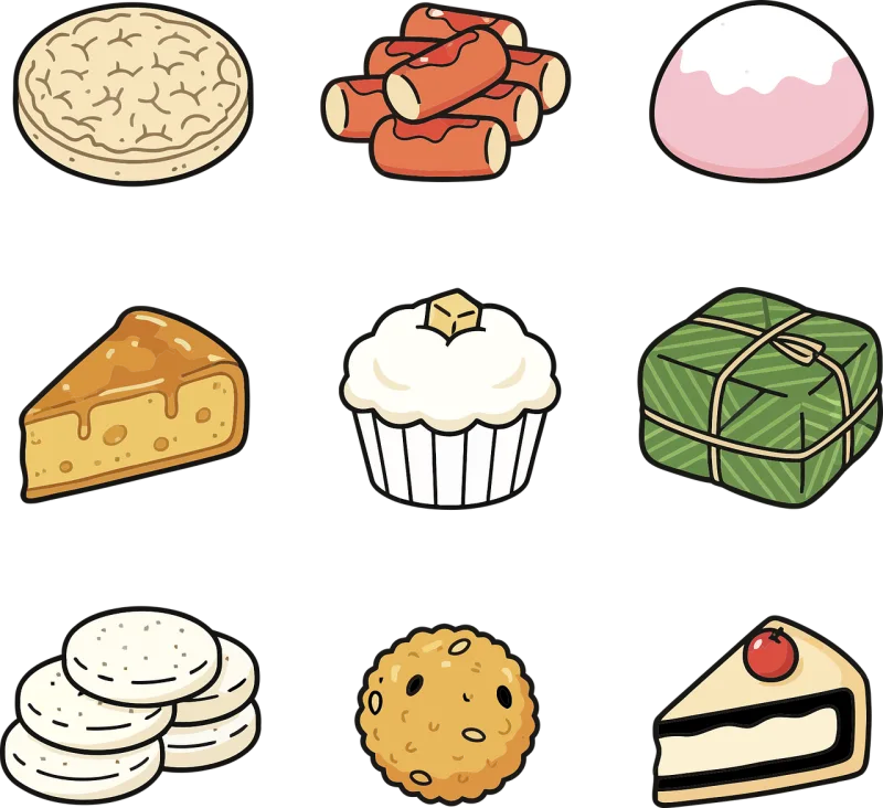 Dessert Sweets Pastry Stickdatei – Essen & Trinken