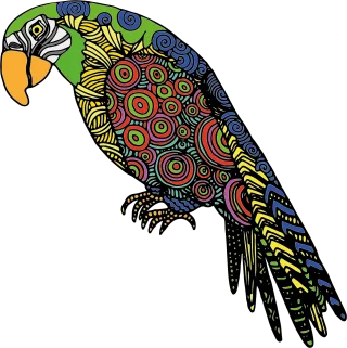 Parrot Nature Bird Stickdatei