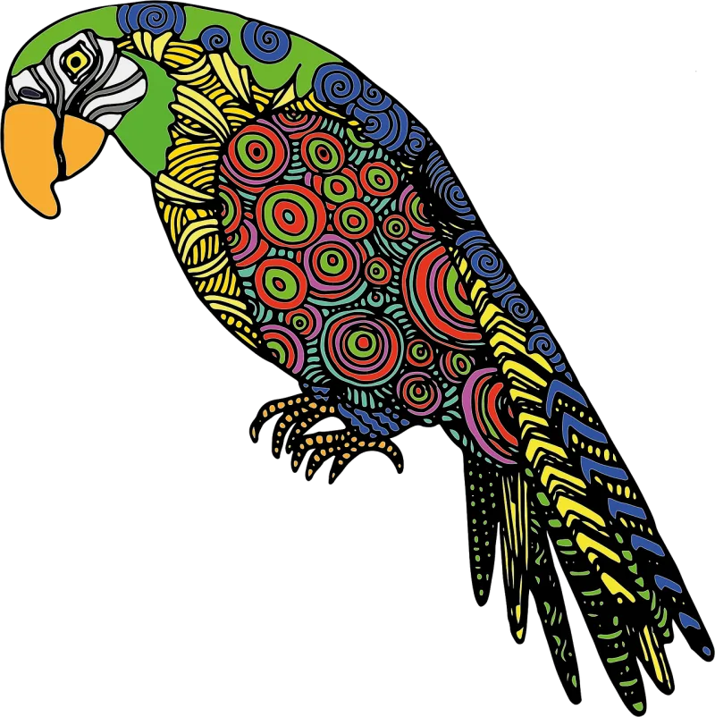 Parrot Nature Bird Stickdatei – Tiere